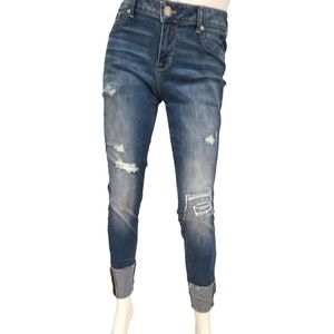 Maurices Distressed Cuffed Ankle Jeans size Medium